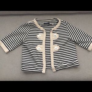 Topshop nautical cropped striped cardigan